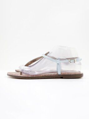 Sam Edelman Gigi Light Blue Patent Leather Lightweight Flat Thong Sandals - 9.5
